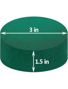 Paquete de 6 Bloques de Espuma Floral Redonda Flofare 7.6 cm 2