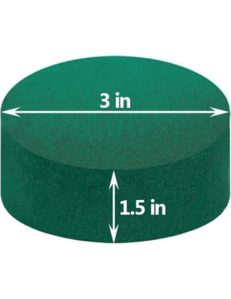 Paquete de 6 Bloques de Espuma Floral Redonda Flofare 7.6 cm