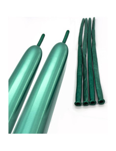Kit de 100 globos largos metálicos 260 con bomba - LXZFCRG 2