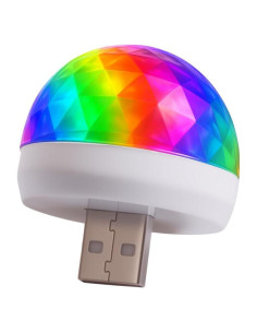 Lámpara LED USB DUSCOKE Proyector Estrellas Coche Blanco