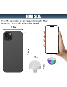 Lámpara LED USB DUSCOKE Proyector Estrellas Coche Blanco 2