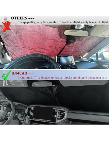 Protector Solar Parabrisas JDMCAR para Toyota Tundra 2022-2026