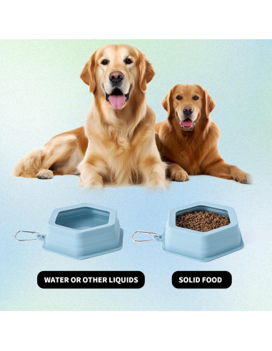 Cuenco de Viaje para Perros SLSON 700ml Plegable Sin Derrames