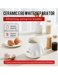 Separador de Yema de Huevo Li & Zhao Cerámica Blanco 380g 2