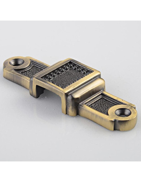 Cerradura de puerta portátil AMAZWI de bronce, pestillo anti-robo