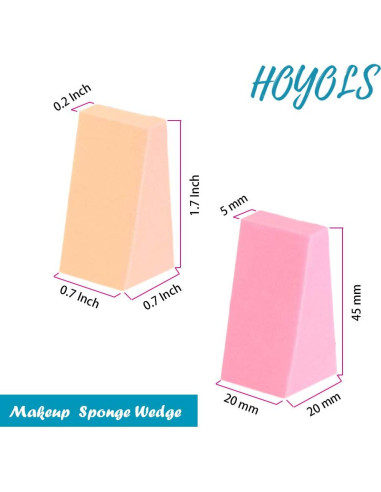 Esponja de Maquillaje HOYOLS en Cuña - 48 Piezas Sin Láttex