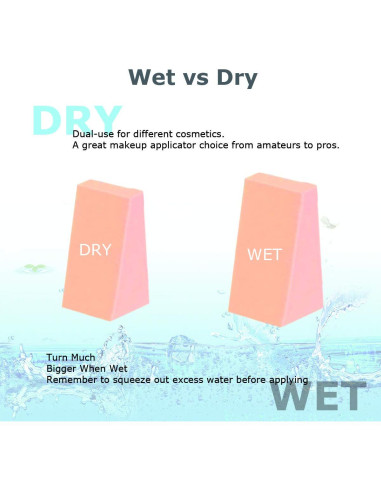 Esponja de Maquillaje HOYOLS en Cuña - 48 Piezas Sin Láttex