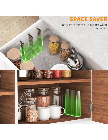 Soporte Plegable para Secar Botellas de Bebé PLUVON Acero Inoxidable