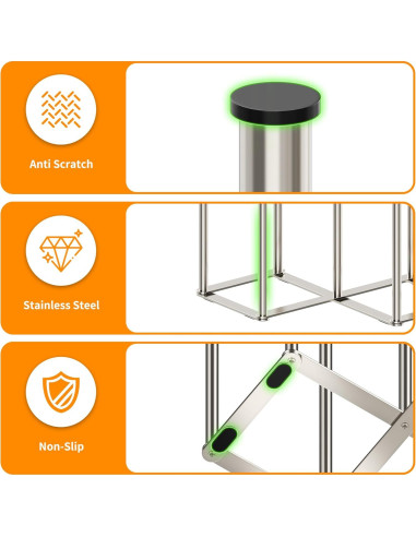 Soporte Plegable para Secar Botellas de Bebé PLUVON Acero Inoxidable