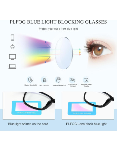 Gafas de Luz Azul PLFOG Unisex NQ-8068 Anti Fatiga Visual