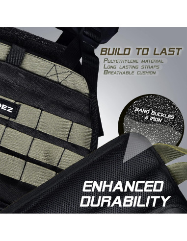 Chaleco Táctico Ajustable INFIDEZ con Pesas 5.4 a 14 kg