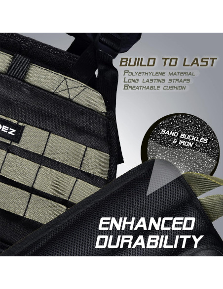 Chaleco Táctico Ajustable INFIDEZ con Pesas 5.4 a 14 kg