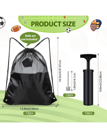 Conjunto de 12 Bombas de Pelotas Foilswirl con Bolsas de Malla