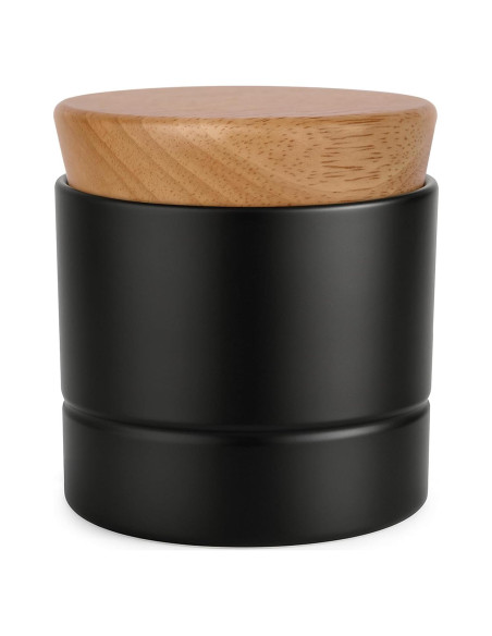 Tazón de Mantequilla Samseel con Tapa de Madera 125g Negro Mate