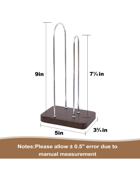 Soporte Organizador de Scrunchies SCUNDA 2 Niveles Madera Nogal