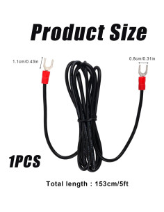 Cable de Tierra para Tocadiscos 153 cm Cobre Nylon 2