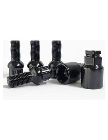 Juego de pernos de bloqueo de rueda TRACER M14 x 1.5 27mm Negro