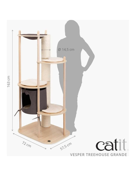 Catit Vesper Casa del Árbol para Gatos Grande 72x57.5x163cm