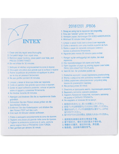 Parche de Reparación Intex 59631NP para Inflables - 6 Unidades