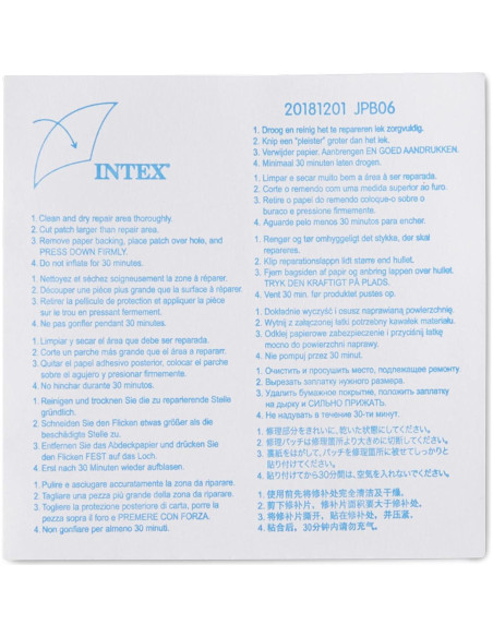 Parche de Reparación Intex 59631NP para Inflables - 6 Unidades