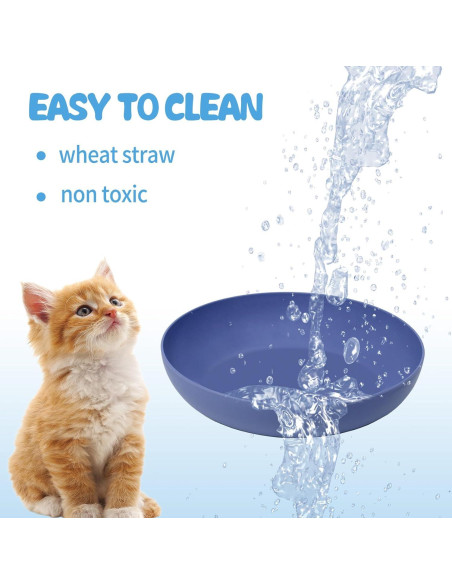 8 Platos para Gatos de Paja de Trigo - Antifatiga Bigotes