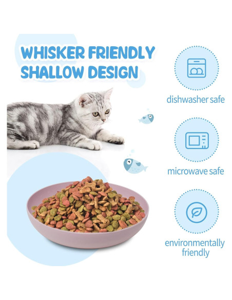 8 Platos para Gatos de Paja de Trigo - Antifatiga Bigotes