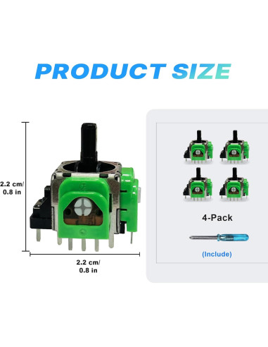 Joystick Analógico 3D Intec para PS4/PS5 - Juego de 4