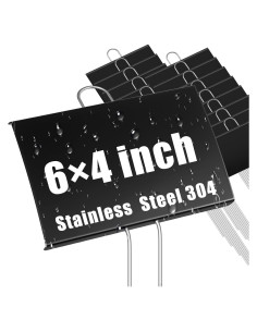 30 Etiquetas de Jardín de Metal Landhoow 10.16x15.24cm con Estaca 28cm