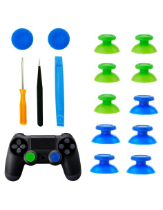 Palancas de Reemplazo CTHTBZ para Controlador PS4 Azul Verde