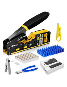 Kit de Crimpado Ethernet RJ45 Enman EM-CR2 con 50 Conectores