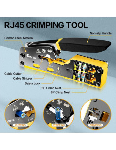 Kit de Crimpado Ethernet RJ45 Enman EM-CR2 con 50 Conectores 2