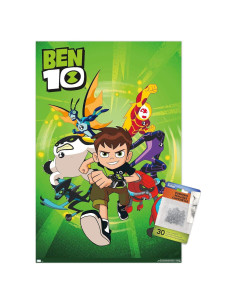 Póster de pared Ben 10 Trends International 37.4x56.7cm con chinchetas