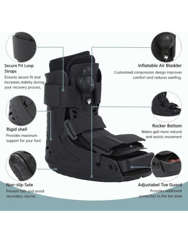 Bota de Cam Walker Inflable Mathgetin para Recuperación Médica - Pequeña