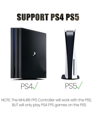 Controlador Inalámbrico MHL416 para PS5/PS4 - Apuntado Preciso