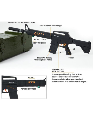 Controlador Inalámbrico MHL416 para PS5/PS4 - Apuntado Preciso