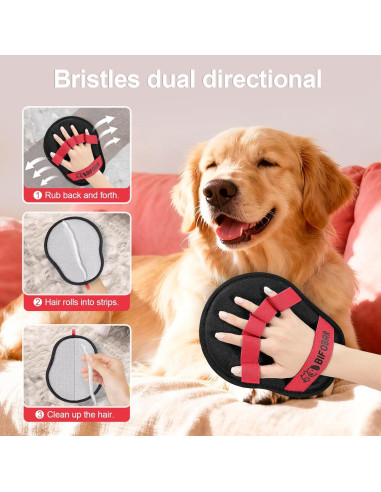 Guante Quitapelos Electroestático Bifobar Rojo 22x18.5cm