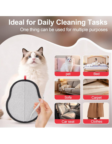 Guante Quitapelos Electroestático Bifobar Rojo 22x18.5cm