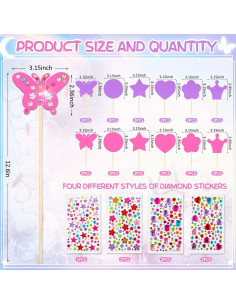 Kit de Varitas de Hada Juexica 24 Piezas Madera DIY 2