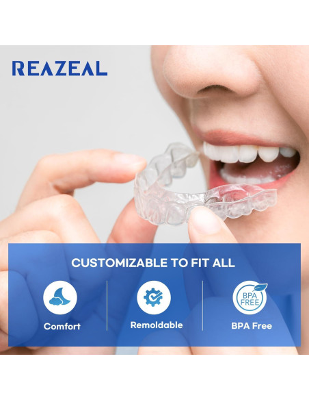 Protector Bucal Moldeable Reazeal para Bruxismo - 4 Unidades