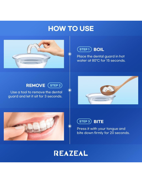 Protector Bucal Moldeable Reazeal para Bruxismo - 4 Unidades