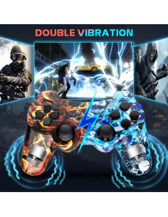 Controlador Kujian Inalámbrico PS3 Vibración Dual 6 Ejes 2