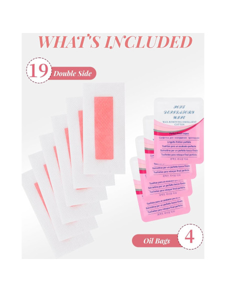 Kit de Depilación Facial OPOX - 76 Tiras de Cera Fría