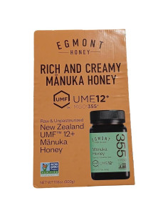 Miel de Mnuka Egmont Nueva Zelanda UMF 12+ Cruda 499g