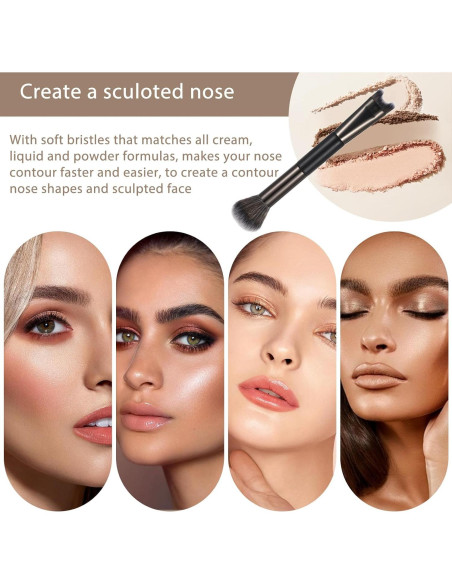 Set de 2 Brochas de Contorno de Nariz HJZHII - Precisión y Suavidad