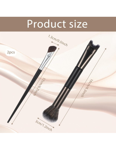 Set de 2 Brochas de Contorno de Nariz HJZHII - Precisión y Suavidad