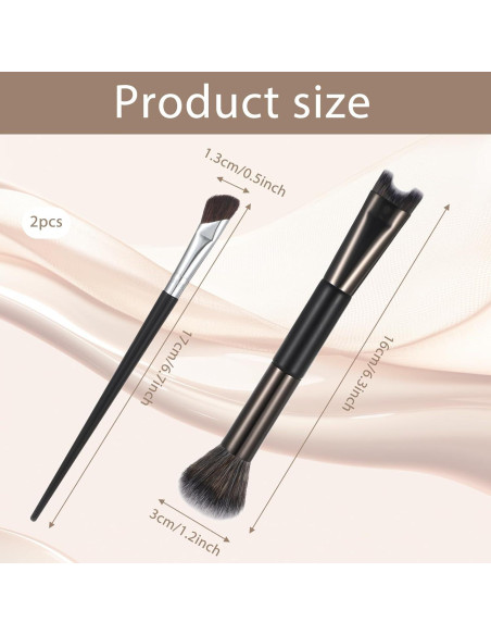 Set de 2 Brochas de Contorno de Nariz HJZHII - Precisión y Suavidad