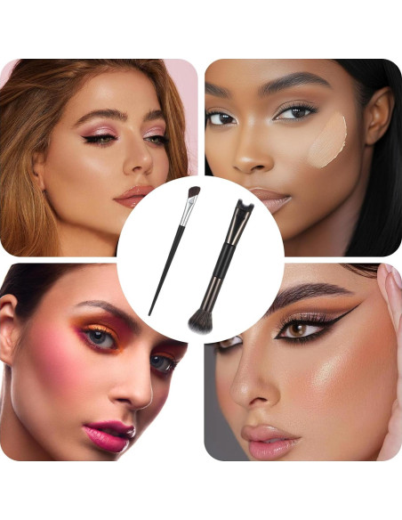 Set de 2 Brochas de Contorno de Nariz HJZHII - Precisión y Suavidad