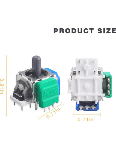 Joystick Electromagnético TMR para PS5/PS4/Switch/Xbox