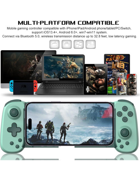 Controlador de Juegos Móvil arVin para Android/iOS - Gamepad Inalámbrico Controlador de Juegos Móvil arVin para Android/iOS - Gamepad Inalámbrico