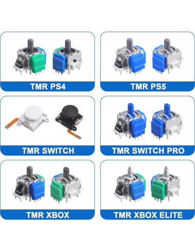 Joystick Electromagnético TMR para PS5/PS4/Switch/Xbox